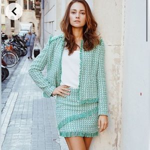 Mango Tweed Skirt